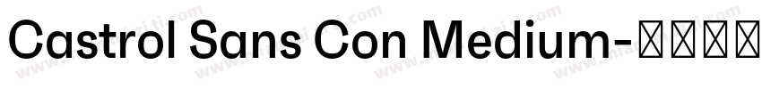 Castrol Sans Con Medium字体转换